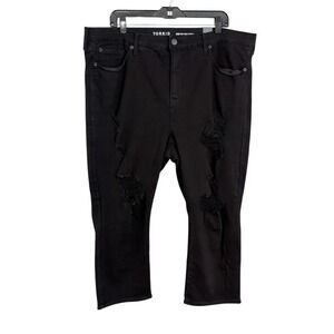 Torrid Black Crop Sky High Skinny Premium Stretch Jeans Women's Plus Size 20 NWT